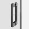 NEW TRENDY Drzwi wnękowe PRIME GUNMETAL BRUSHED 1D P 160x200 szkło czyste 6mm Active Shield 2.0 D-0898A